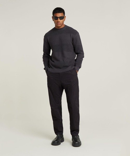 G-STAR（ジースター）の「Fatigue Pants Relaxed Tapered/ミリタリーディテールリラックステーパードファティーグパンツ/ベルトユーティリティパンツ（カーゴパンツ・メンズ・ブラウン系その他/ダークブラック・28inch/29inch/30inch/32inch/33inch/34inch/31inch）」の3枚目の写真