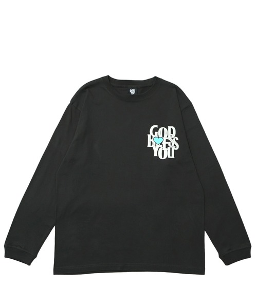 GOD BLESS YOU(ゴッドブレスユー)の「GOD BLESS YOU HEART L/S TEE(Tシャツ/カットソー・メンズ・ブラック/アッシュ/ホワイト/グリーン系/バーガンディー/チャコール/ネイビー・M/L/XL/XXL)」の4枚目の写真