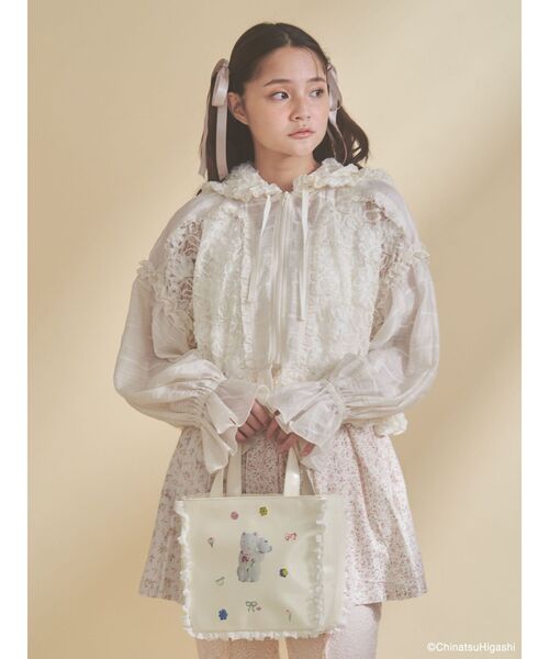 merry jenny（メリージェニー）の「New Wave Sugar cat square bag（ハンドバッグ・レディース・ネイビー/ピンク/アイボリー・FREE）」の6枚目の写真