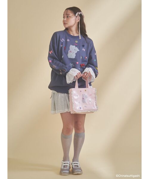 merry jenny（メリージェニー）の「New Wave Sugar cat square bag（ハンドバッグ・レディース・ネイビー/ピンク/アイボリー・FREE）」の11枚目の写真