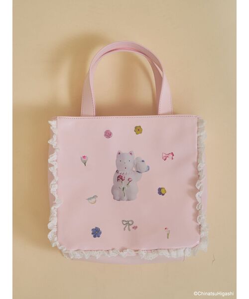 merry jenny(メリージェニー)の「New Wave Sugar cat square bag(ハンドバッグ・レディース・ネイビー/ピンク/アイボリー・FREE)」の1枚目の写真