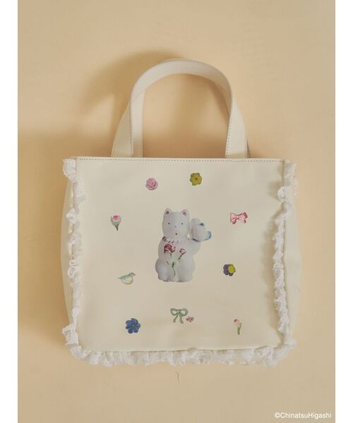merry jenny(メリージェニー)の「New Wave Sugar cat square bag(ハンドバッグ・レディース・ネイビー/ピンク/アイボリー・FREE)」の2枚目の写真