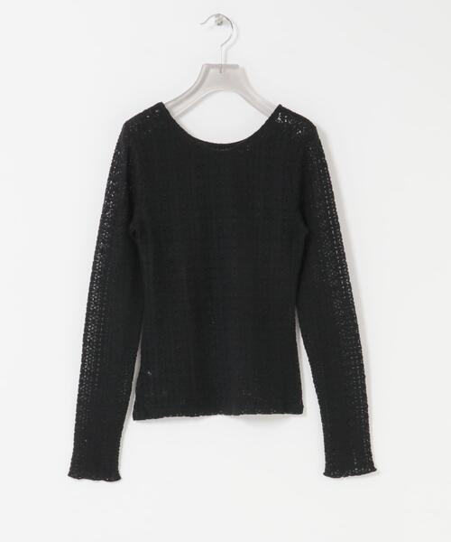 URBAN RESEARCH（アーバンリサーチ）の「ストレッチレース2WAYトップス（Tシャツ/カットソー・レディース・オフホワイト/ブラック・FREE）」の9枚目の写真