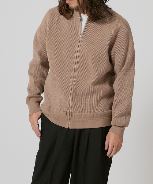 FLISTFIA（フリストフィア）の「FLISTFIA Crew Nack Zip Cardigan / CN01016（カーディガン/ボレロ・メンズ・モカ・3）」の5枚目の写真