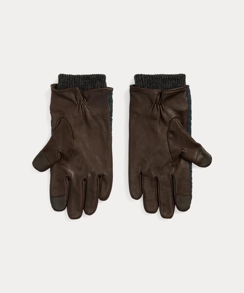 POLO RALPH LAUREN（ポロ ラルフ ローレン）の「キルテッド タッチ スクリーン フィールド グローブ（手袋・メンズ・ブルー・M/S/L）」の2枚目の写真