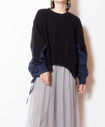 OSMOSIS | ケーブル編切替ニットプルオーバー(ニット/セーター)