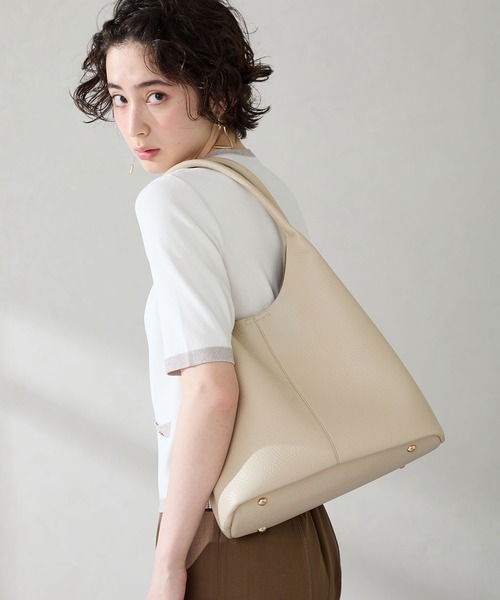 31 Sons de mode(トランテアン ソン ドゥ モード)の「ショルダーホーボーバッグ(ハンドバッグ・レディース・ホワイト/ブラック・フリ-)」の19枚目の写真