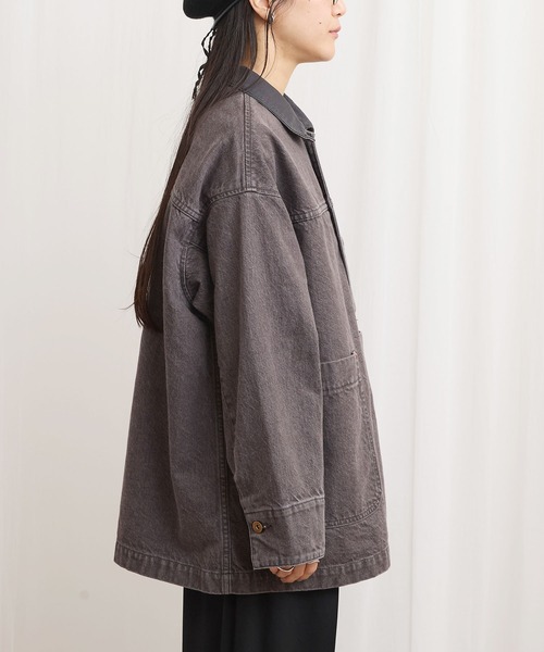 fig Ｌondon（フィグロンドン）の「colored denim　coverall（カバーオール・レディース・カーキ/ボルドー・FREE）」の12枚目の写真