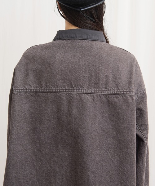 fig Ｌondon（フィグロンドン）の「colored denim　coverall（カバーオール・レディース・カーキ/ボルドー・FREE）」の10枚目の写真