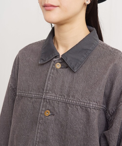 fig Ｌondon（フィグロンドン）の「colored denim　coverall（カバーオール・レディース・カーキ/ボルドー・FREE）」の9枚目の写真