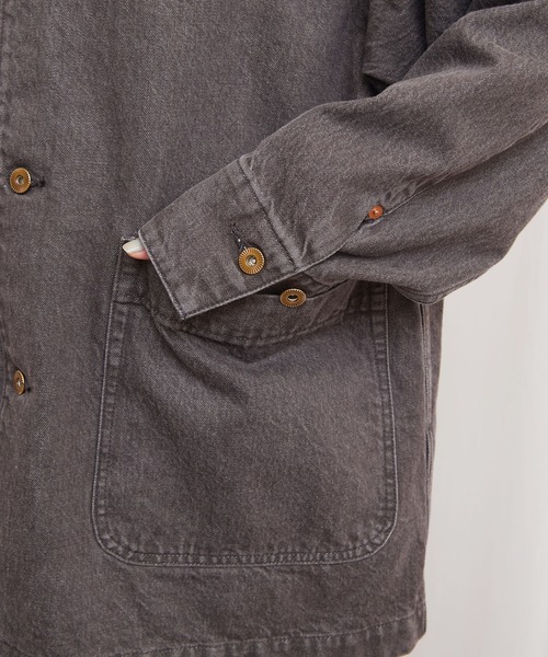 fig Ｌondon（フィグロンドン）の「colored denim　coverall（カバーオール・レディース・カーキ/ボルドー・FREE）」の7枚目の写真