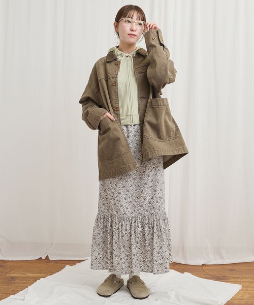 fig Ｌondon（フィグロンドン）の「colored denim　coverall（カバーオール・レディース・カーキ/ボルドー・FREE）」の17枚目の写真