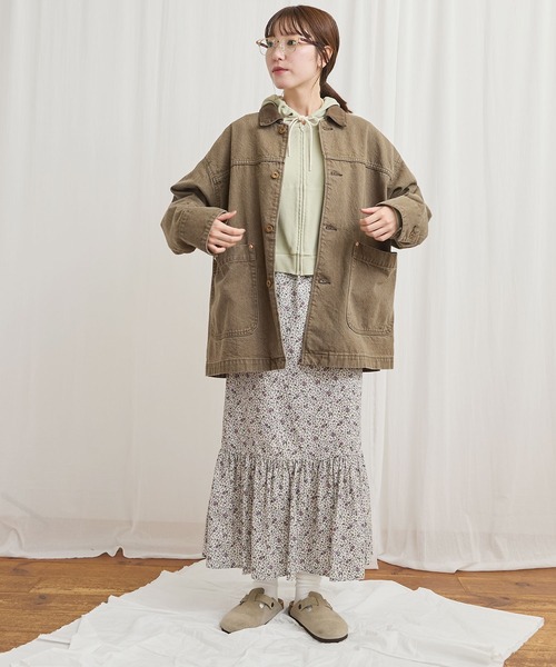 fig Ｌondon（フィグロンドン）の「colored denim　coverall（カバーオール・レディース・カーキ/ボルドー・FREE）」の16枚目の写真