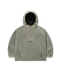 BSRABBIT（ビエスラビット）の「Shadow Grid Hooded Anorak Jacket Lime Gray（マウンテンパーカー・メンズ）」