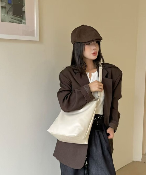 NuNuNa(ヌヌナ)の「【NuNuNa】2WAY合成皮革ショルダーバッグ(ショルダーバッグ・レディース・ブラウン/キャメル/ブラック/アイボリー・FREE)」の10枚目の写真