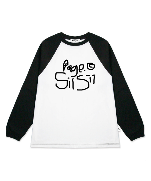 PAGESIISII(ページシシ)の「落書きプリントオーバーサイズロングスリーブブラック(Tシャツ/カットソー・レディース・その他・MEDIUM/LARGE)」の1枚目の写真