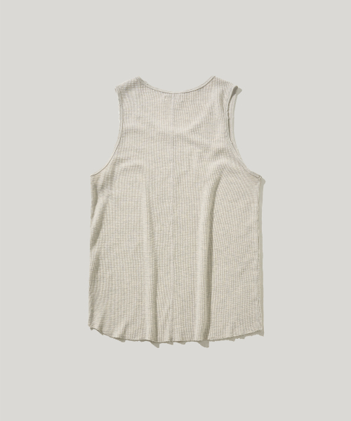 RUSTICCLUB(ラスティッククラブ)の「VINTAGE WAFFLE SLEEVELESS_OATMEAL(Tシャツ/カットソー・レディース・その他・MEDIUM/LARGE)」の2枚目の写真