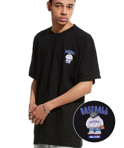 CREAM SODA LAB(クリームソーダラボ)の「LABベースボールクラブスモールロゴ半袖Tシャツブラック(Tシャツ/カットソー・メンズ・その他・LARGE/MEDIUM/X-LARGE/XX-LARGE)」の6枚目の写真