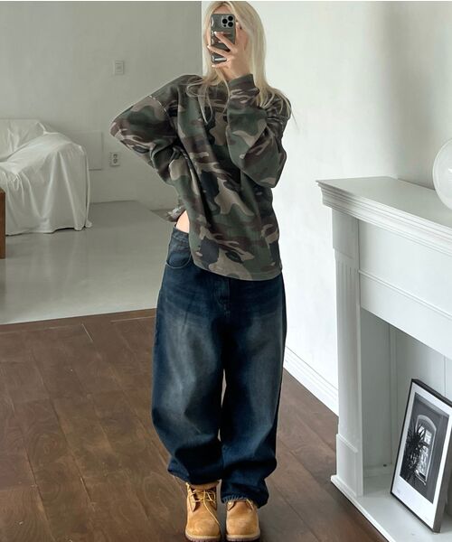 suade（スエード）の「BRUSH WASHED DENIM [NAVY]（デニムパンツ・レディース・その他・SMALL）」の14枚目の写真