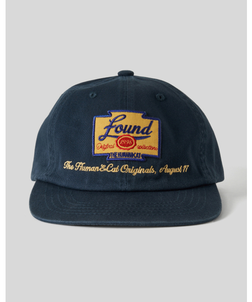 セール】パウンドイエロー ワッペン フラットブリムキャップ [ネイビー