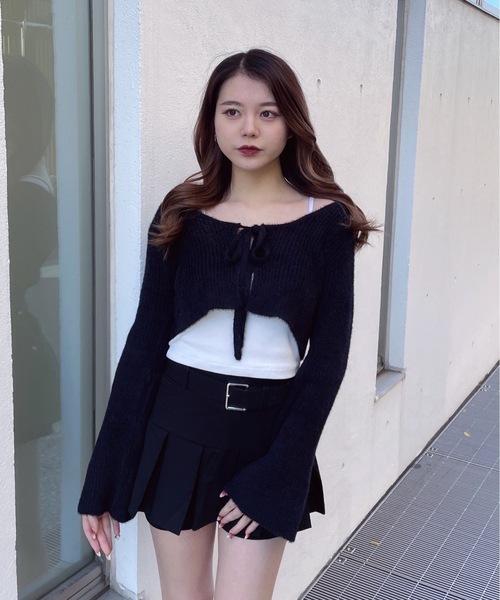 one way(ワンウェイ)の「フェザーボレロ(カーディガン/ボレロ・レディース・グレー/ホワイト/ブラック・FREE)」の12枚目の写真