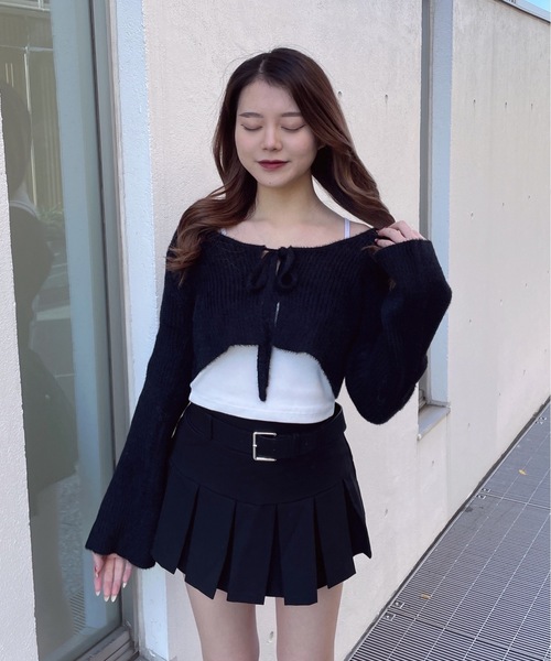 one way(ワンウェイ)の「フェザーボレロ(カーディガン/ボレロ・レディース・グレー/ホワイト/ブラック・FREE)」の13枚目の写真