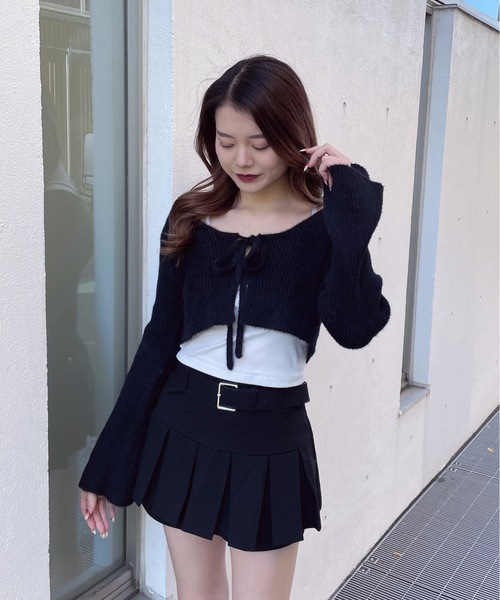 one way(ワンウェイ)の「フェザーボレロ(カーディガン/ボレロ・レディース・グレー/ホワイト/ブラック・FREE)」の14枚目の写真