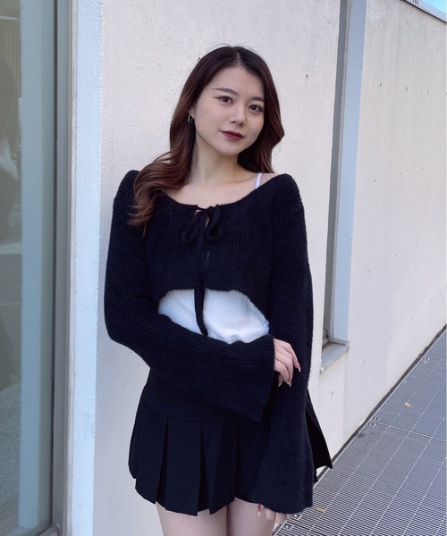 one way(ワンウェイ)の「フェザーボレロ(カーディガン/ボレロ・レディース・グレー/ホワイト/ブラック・FREE)」の15枚目の写真