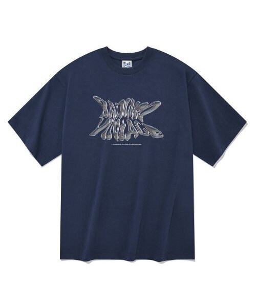 RADINEO(ラディネオ)の「レトロ 半袖Tシャツ ネイビー(Tシャツ/カットソー・メンズ・その他・LARGE/MEDIUM/SMALL/X-LARGE)」の1枚目の写真