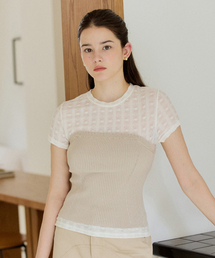 WAVE KNIT BUSTIER_BEIGE