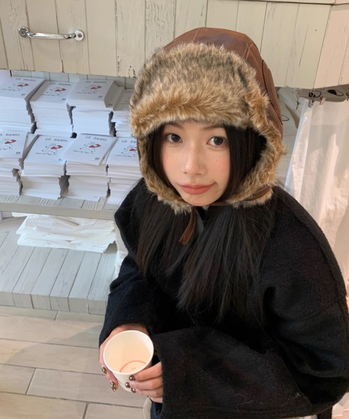 セール】フェイクファー トラッパーハット（ハット）｜FUNdaysion