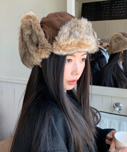 セール】フェイクファー トラッパーハット（ハット）｜FUNdaysion