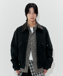 PARAKEET（パラキート）の「ヴィンテージレザーカラージャケット（ウォッシュドブラック）（MA-1）」