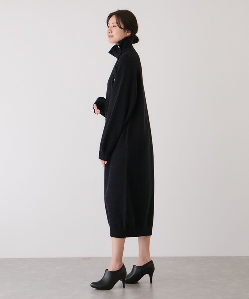 Jayro（ジャイロ）の「金ボタンニットワンピース（ワンピース・レディース・ブラック/グレー系その他/チャコールグレー/ホワイト系その他2・M）」の7枚目の写真