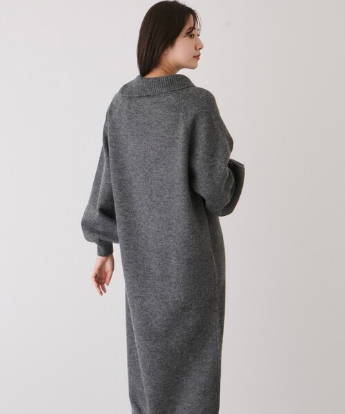 Jayro（ジャイロ）の「金ボタンニットワンピース（ワンピース・レディース・ブラック/グレー系その他/チャコールグレー/ホワイト系その他2・M）」の19枚目の写真