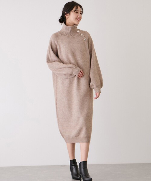 Jayro（ジャイロ）の「金ボタンニットワンピース（ワンピース・レディース・ブラック/グレー系その他/チャコールグレー/ホワイト系その他2・M）」の20枚目の写真