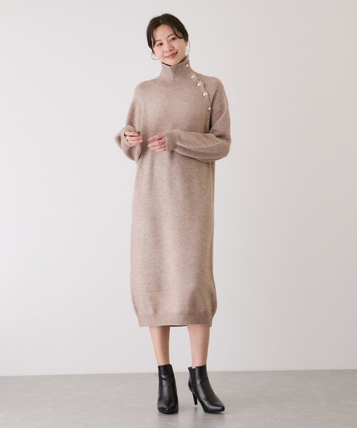 Jayro（ジャイロ）の「金ボタンニットワンピース（ワンピース・レディース・ブラック/グレー系その他/チャコールグレー/ホワイト系その他2・M）」の21枚目の写真