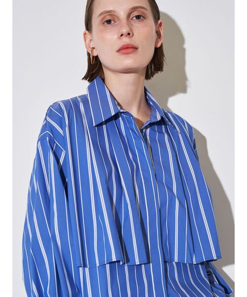 ELENDEEK(エレンディーク)の「ストライプレイヤードシャツ(シャツ/ブラウス・レディース・オフホワイト/ブルー/ピンク・FREE)」の12枚目の写真