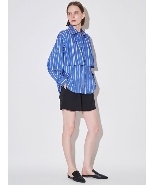 ELENDEEK(エレンディーク)の「ストライプレイヤードシャツ(シャツ/ブラウス・レディース・オフホワイト/ブルー/ピンク・FREE)」の14枚目の写真