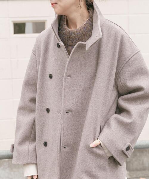 ITEMS URBANRESEARCH（アイテムズ アーバンリサーチ）の「スタンドカラージャケット（その他アウター・レディース・ブラウン/チャコールグレー/ベージュ・FREE）」の7枚目の写真