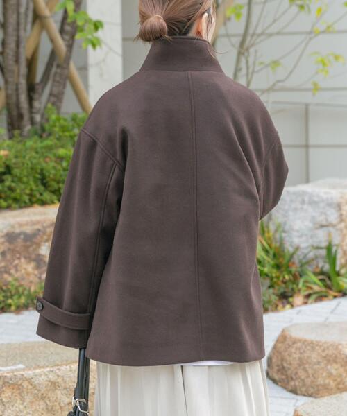 ITEMS URBANRESEARCH（アイテムズ アーバンリサーチ）の「スタンドカラージャケット（その他アウター・レディース・ブラウン/チャコールグレー/ベージュ・FREE）」の13枚目の写真