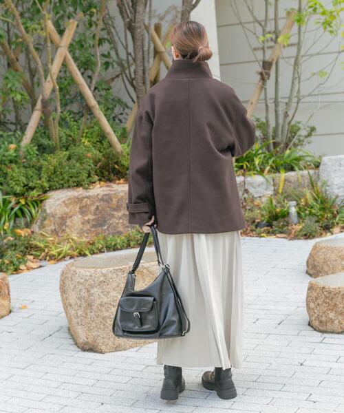 ITEMS URBANRESEARCH（アイテムズ アーバンリサーチ）の「スタンドカラージャケット（その他アウター・レディース・ブラウン/チャコールグレー/ベージュ・FREE）」の16枚目の写真