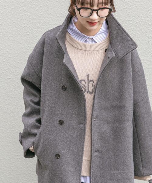 ITEMS URBANRESEARCH（アイテムズ アーバンリサーチ）の「スタンドカラージャケット（その他アウター・レディース・ブラウン/チャコールグレー/ベージュ・FREE）」の21枚目の写真