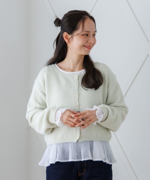 flower(フラワー)の「スプリンジーカラーカーディガン(カーディガン/ボレロ・レディース・グリーン/ブルー/イエロー・FREE)」の4枚目の写真