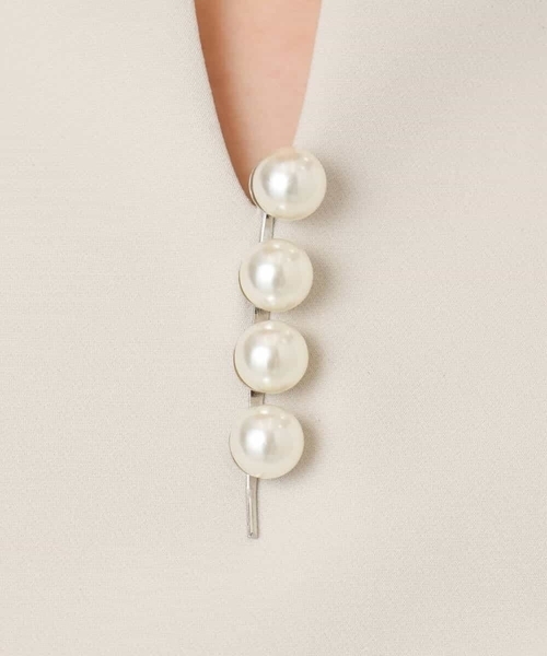 OFUON le MK（オフオンルエムケー）の「[セットアップ対応]ダブルクロス ペプラムブラウス/洗える/WEB限定サイズあり（シャツ/ブラウス・レディース・ベージュ/ネイビー・36/38/40）」の7枚目の写真