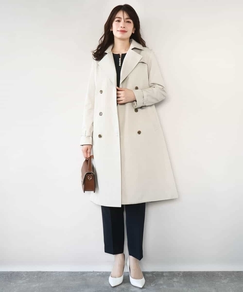 OFUON le MK（オフオンルエムケー）の「[セットアップ対応]ダブルクロス ペプラムブラウス/洗える/WEB限定サイズあり（シャツ/ブラウス・レディース・ベージュ/ネイビー・36/38/40）」の21枚目の写真