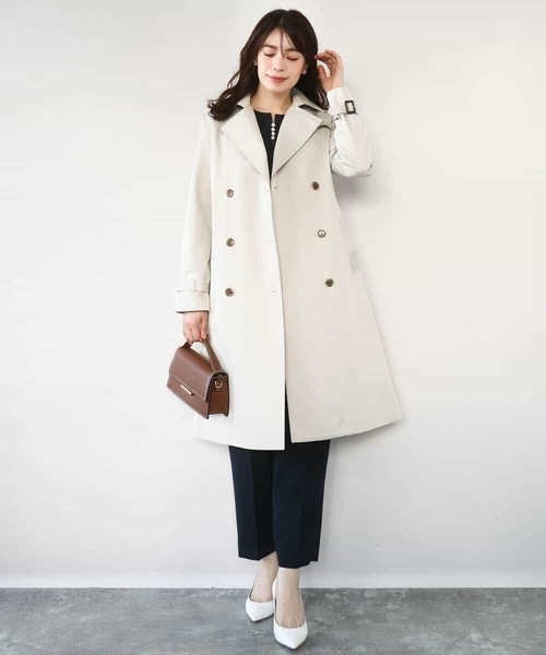 OFUON le MK（オフオンルエムケー）の「[セットアップ対応]ダブルクロス ペプラムブラウス/洗える/WEB限定サイズあり（シャツ/ブラウス・レディース・ベージュ/ネイビー・36/38/40）」の22枚目の写真