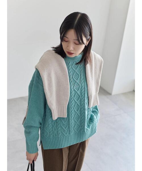 セール】ラメモールケーブルニットプルオーバー（ニット/セーター