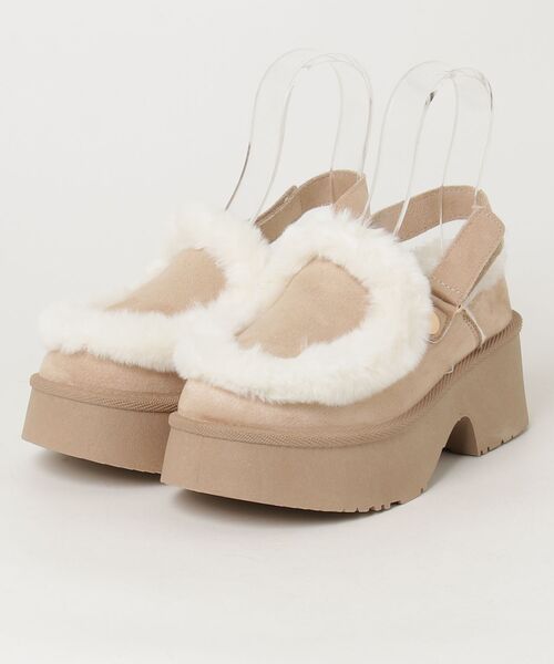 Dedes（デデス）の「Dedes バックベルト付きファーデザイン厚底ムートンシューズ(6423)（ブーツ・レディース・ブラック/ベージュ/ブラウン・37/39/41/43/45/35）」の3枚目の写真