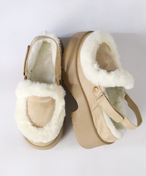 Dedes（デデス）の「Dedes バックベルト付きファーデザイン厚底ムートンシューズ(6423)（ブーツ・レディース・ブラック/ベージュ/ブラウン・37/39/41/43/45/35）」の6枚目の写真